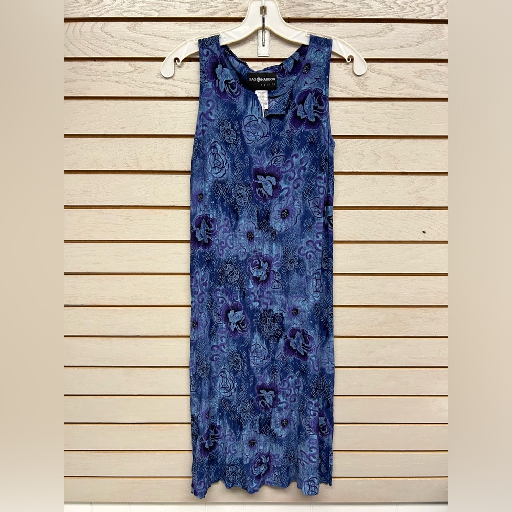 Sag Harbor Blue Floral Dress